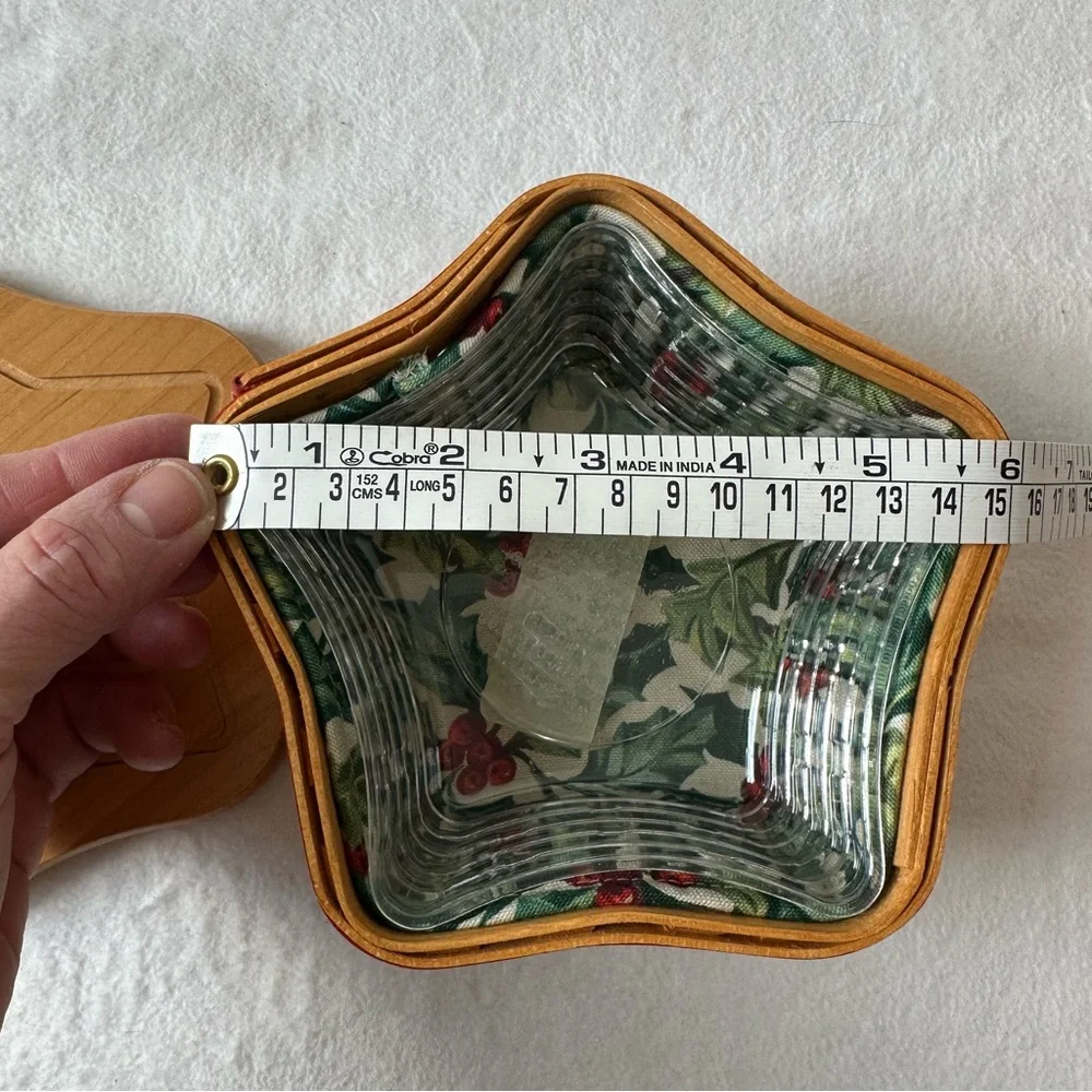 Longaberger 2001 Twinkle Twinkle Basket Tree Trimming Collection Star Shaped EUC